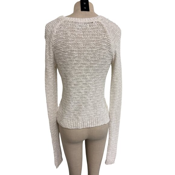 Abercrombie & Fitch Off-White Knit Sweater Womens S - Picture 7 of 12